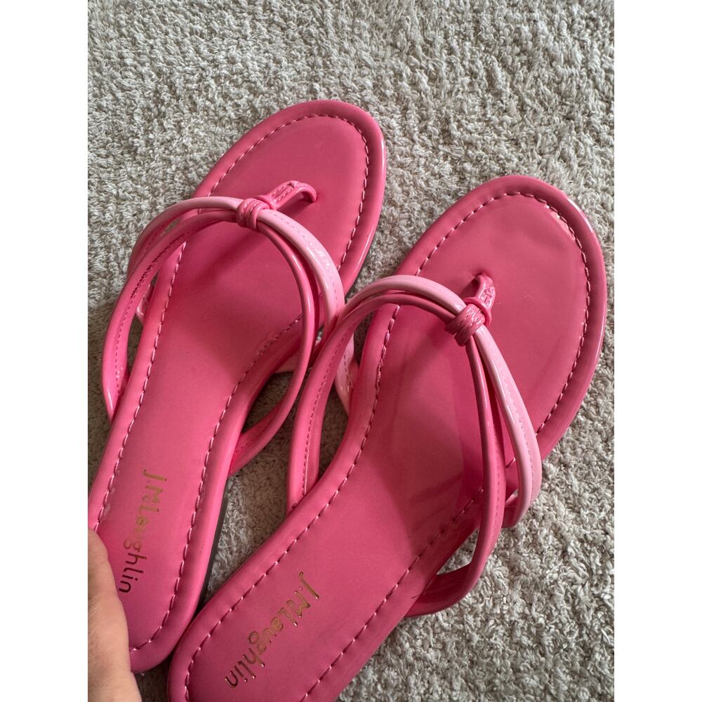 J. McLaughlin pink Caitlin thong sandals size 10 - Picture 7 of 7